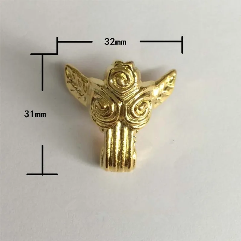 Zinc Alloy Beast Foot Decoration Legs Rose Flower Leg Vintage Wooden Box Cabinet Corner Gold Plated Color 31*32mm | Обустройство дома