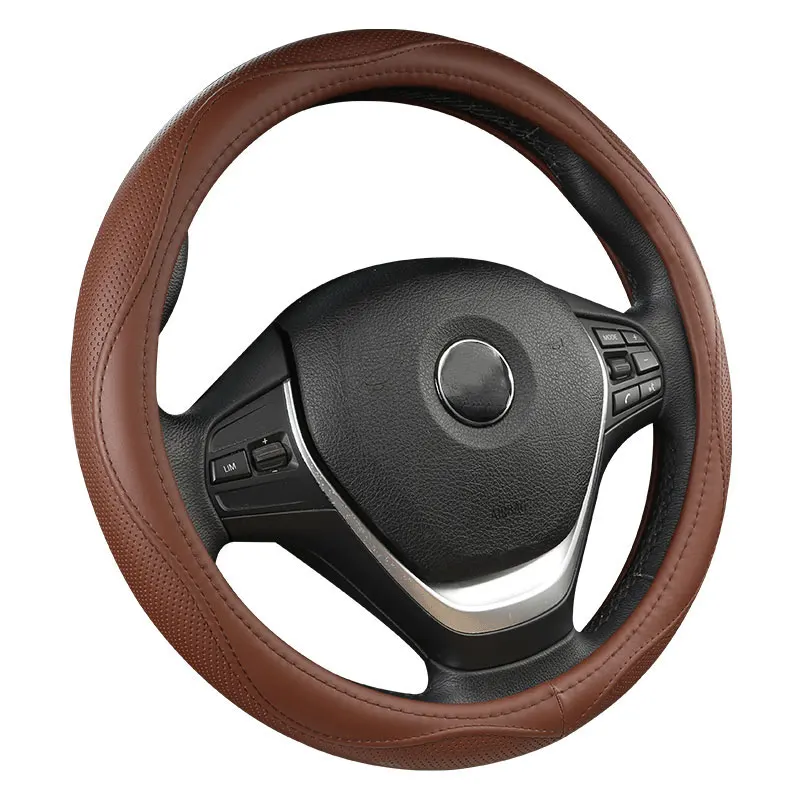 Чехол рулевого колеса автомобиля кожаные чехлы автомобильные аксессуары для nissan