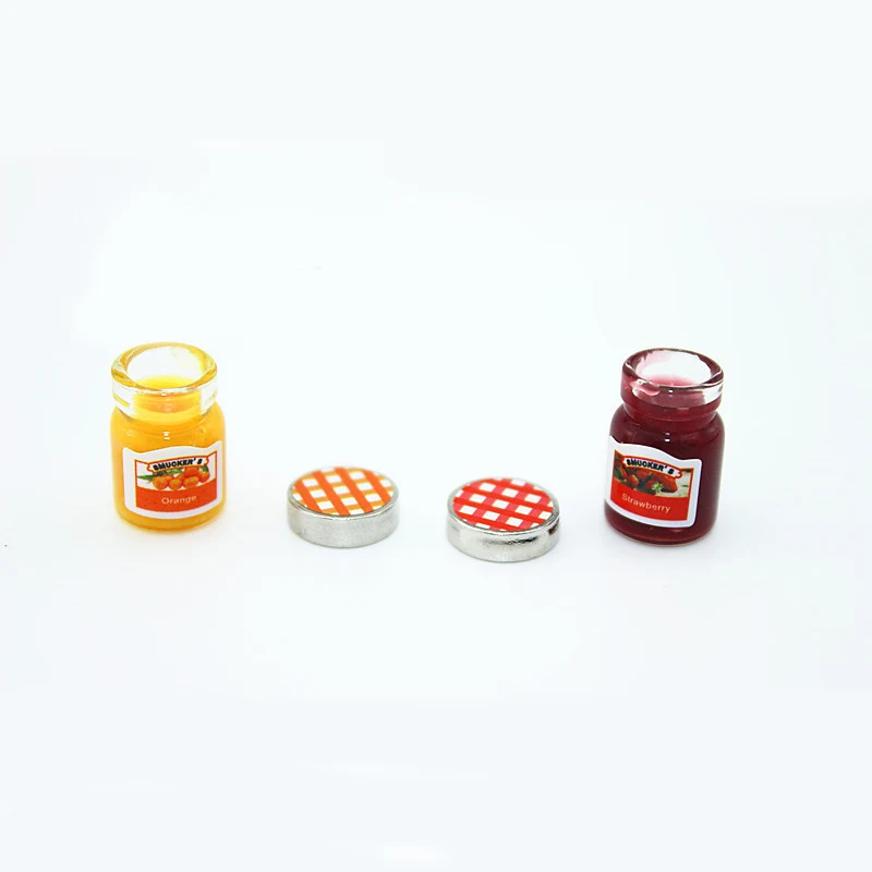 10set/lot Dollhouse Miniatures Jam Pretend Play Miniature Food Mini Toy for Doll House Kitchen Accessories | Игрушки и хобби