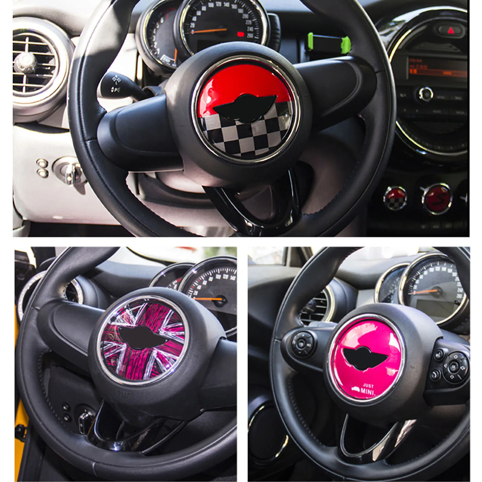 3d наклейки на руль Прозрачная силиконовая графическая наклейка для Mini Cooper clubman countryman hardtop R55 R56 R60