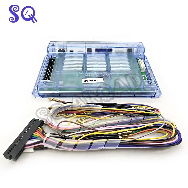main board ТВ jamma Аркада 6 S 1388 в 1 видео игровая консоль 2 игрока борьба рокер HDMI VGA USB выход положить с паузой - Цвет: main board