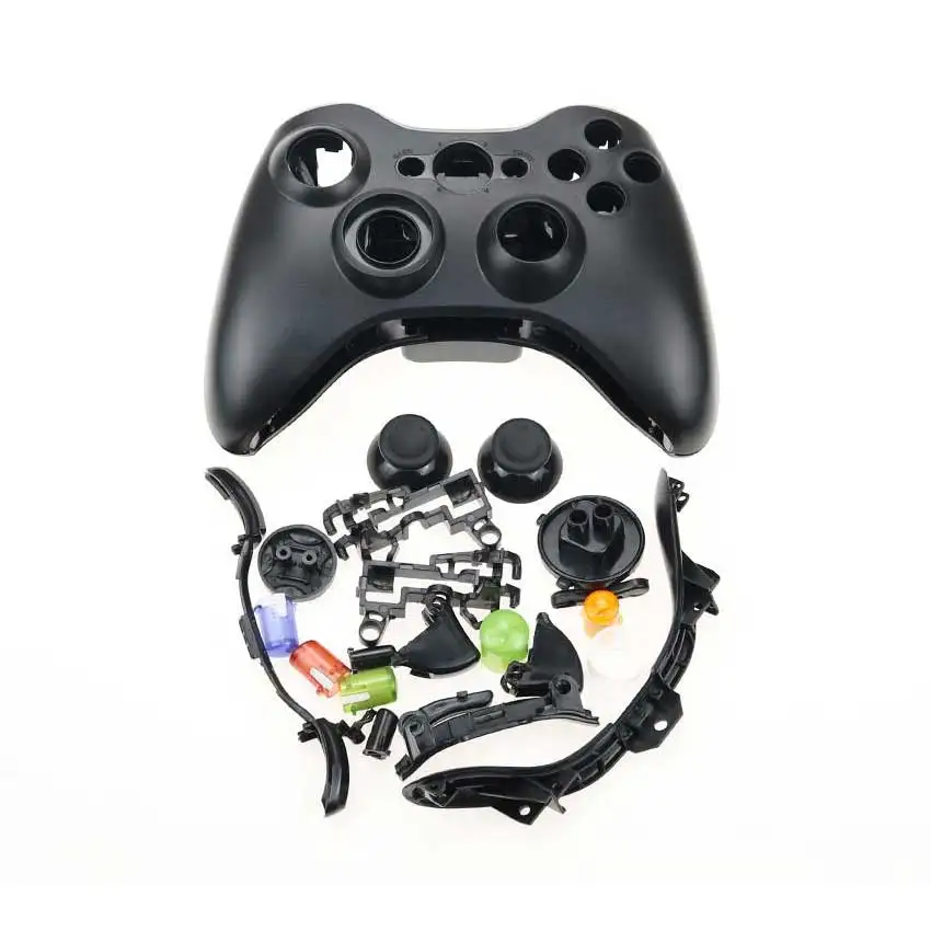 ChengHaoRan для XBox 360 беспроводной игровой контроллер Жесткий Чехол черный/прозрачный в виде ракушки крышка полный набор с пуговицы аналоговый