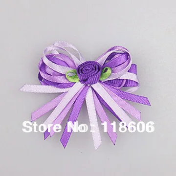 

150pcs/lot Special Hairgrips with Rose Hairbow Rose Ribbon Bow Flower Ribbon Hair Accessory Free Shipping