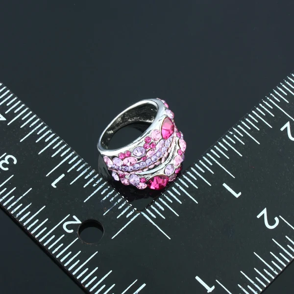 Новинка свадебные кольца для женщин с искусственными кристаллами зеленого