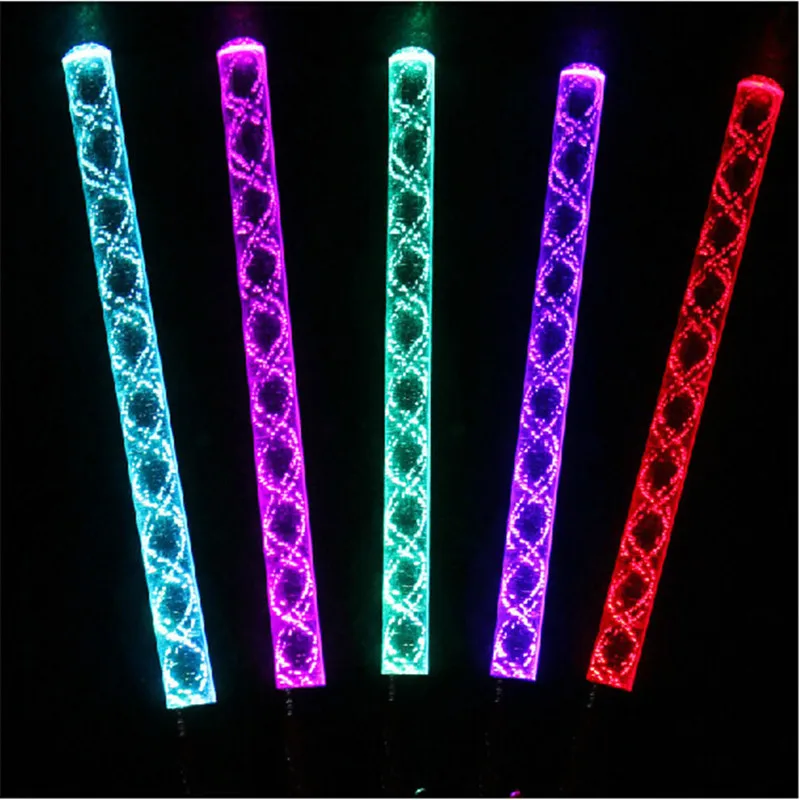 60 шт./лот цветные светодиодные светящиеся палочки для вспышки волнистые стержни