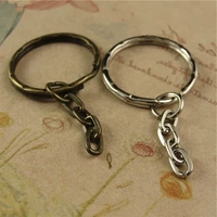20pcs antique bronze key ring keychain split ring key chains keyrings diy retro fashion keychains jewelry accessories findings