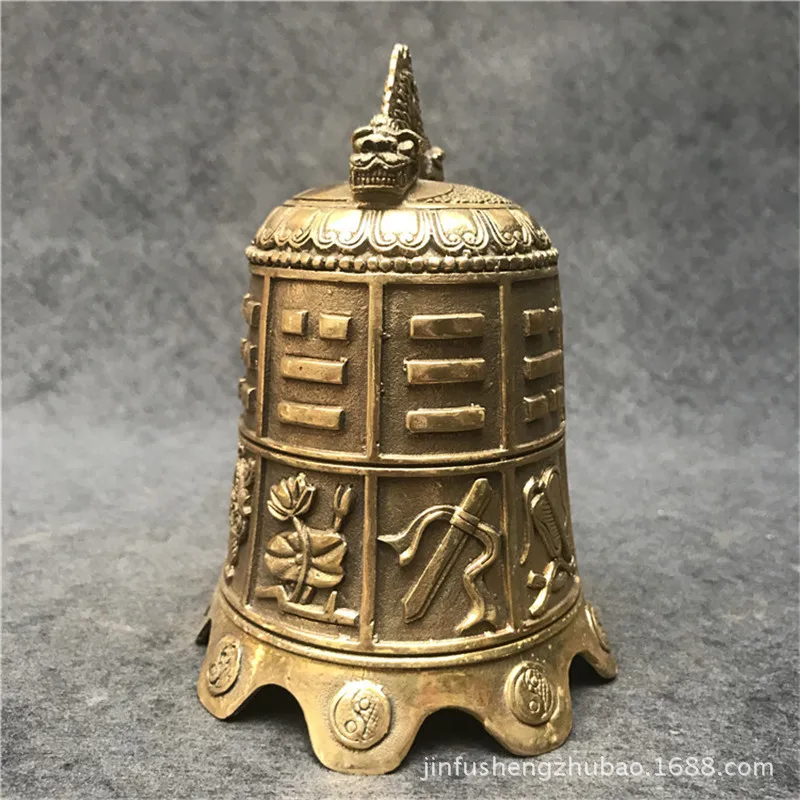 Collect ancient hand hammering Chinese brass old dragon pressure clock decorative copper tools wedding free shipping | Дом и сад