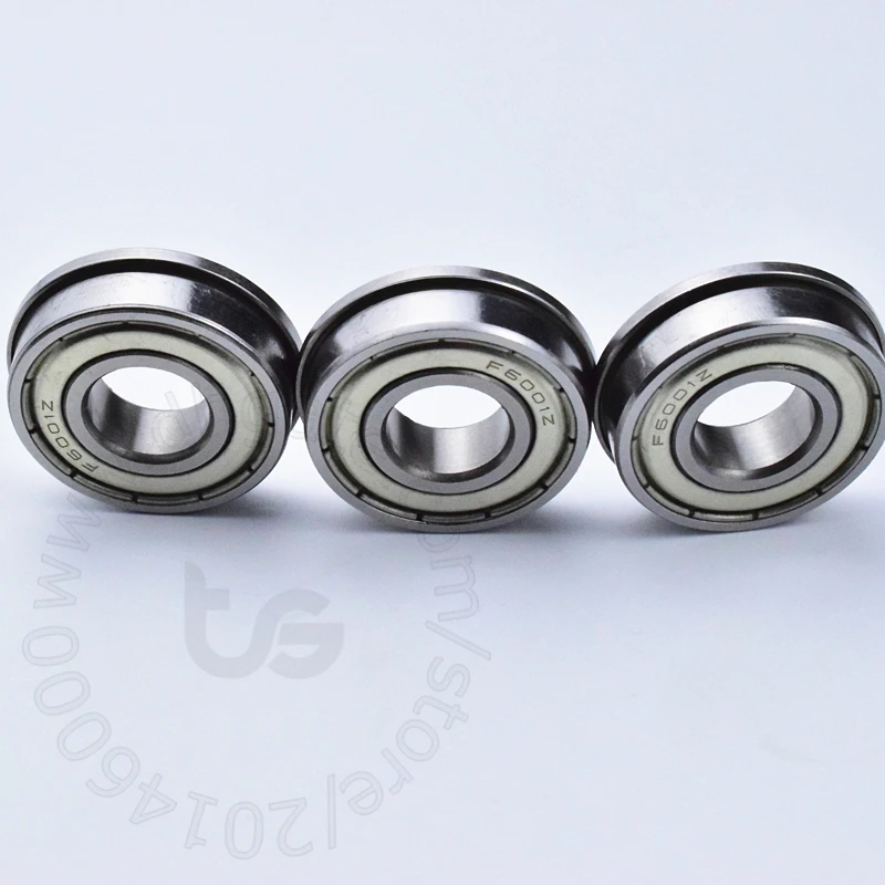 Фланцевый подшипник 10 шт. F6001ZZ 12*28(30)* 8 (мм) бесплатная доставка хромированная