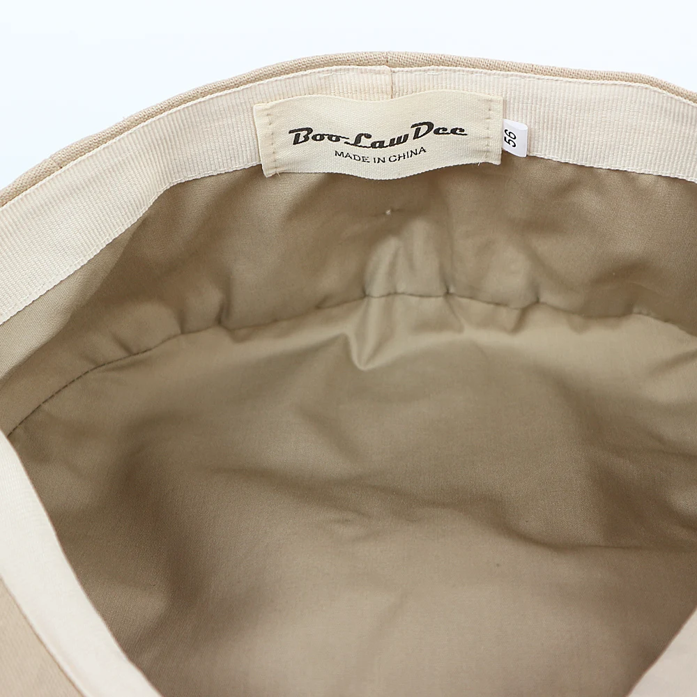 BooLawDee летняя дышащая льняная Кепка восьмиугольная со съемным профилем с