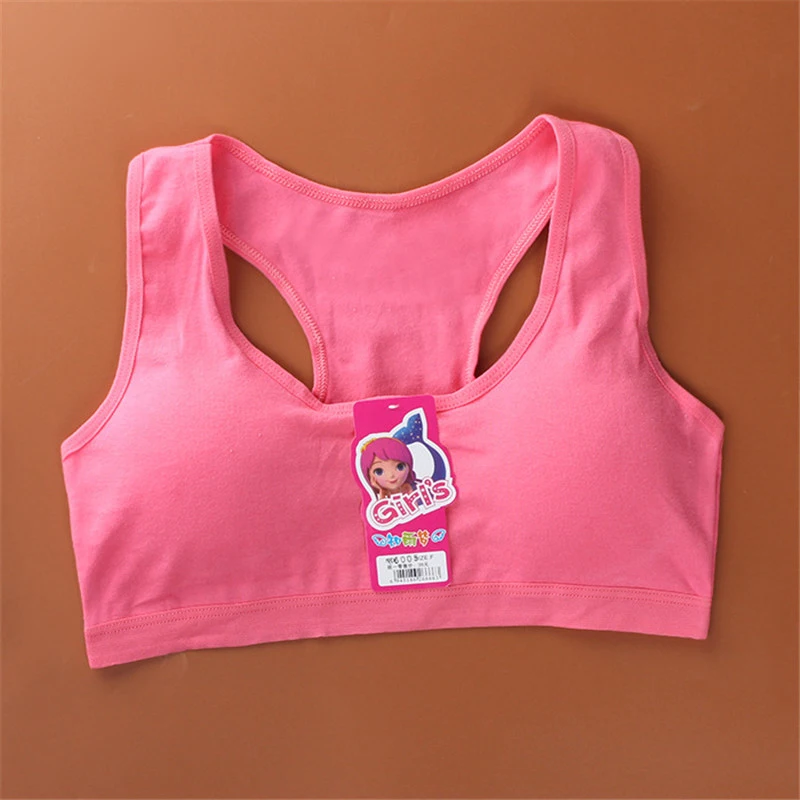 

Camisoles Sports Bra Cotton Kids Bra Tops For Teens Training Bra Summer 8-16 Years Adolescente Lingerie