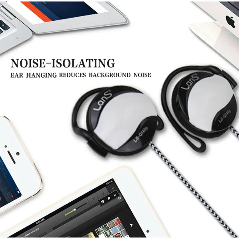 Оригинальные спортивные наушники Q140P с крючком басовая гарнитура микрофоном для