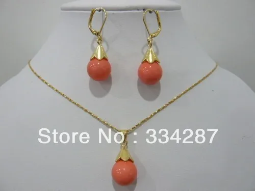 5 colors for choose 12mm shell pearl pendant Necklace earring set | Украшения и аксессуары