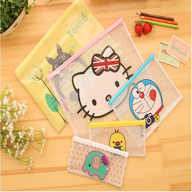 Прозрачный A4 папка для документов Тоторо Kitty буклет карандаш пластиковая ручка