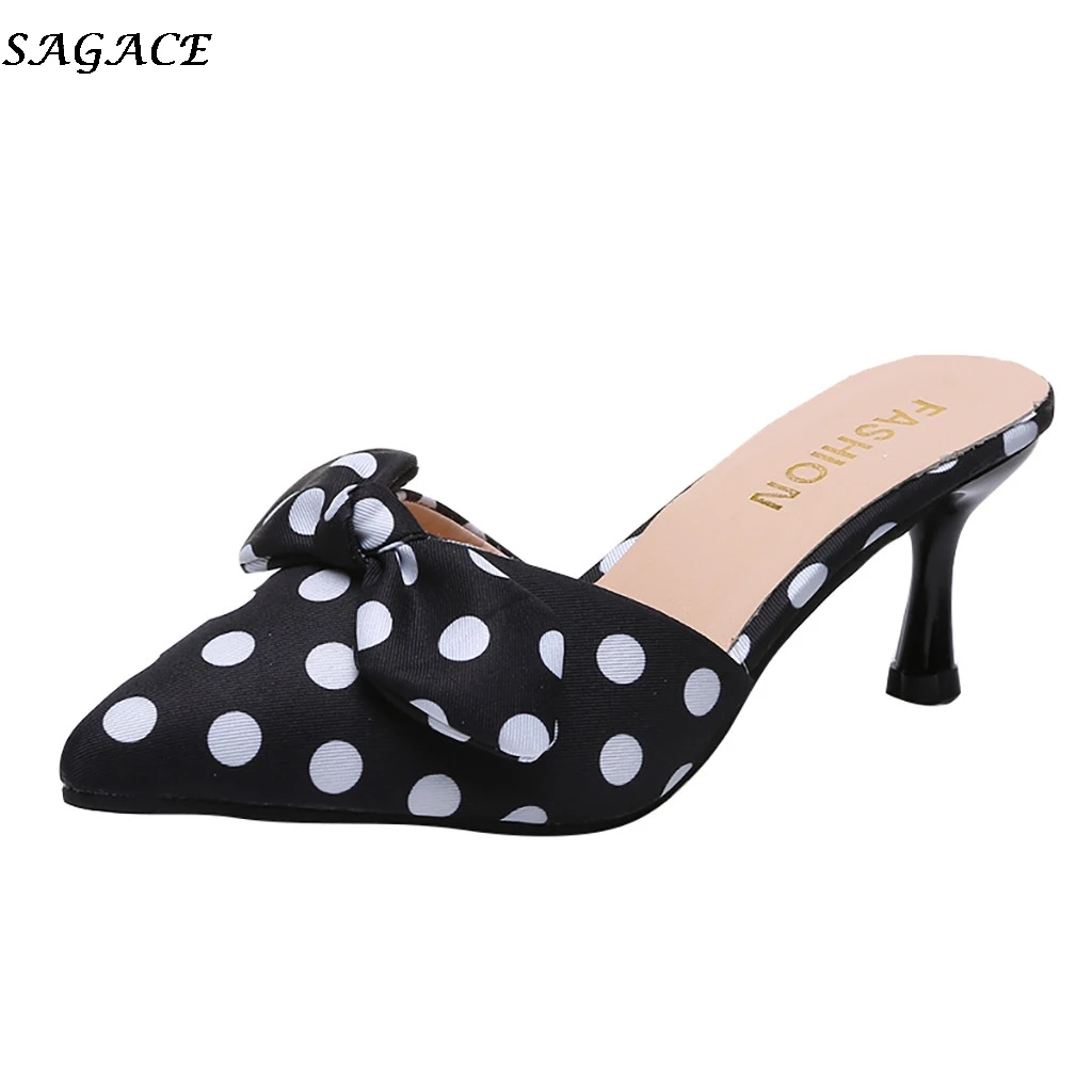 SAGACE/женские шлепанцы из искусственной кожи с острым носком Вьетнамки женская