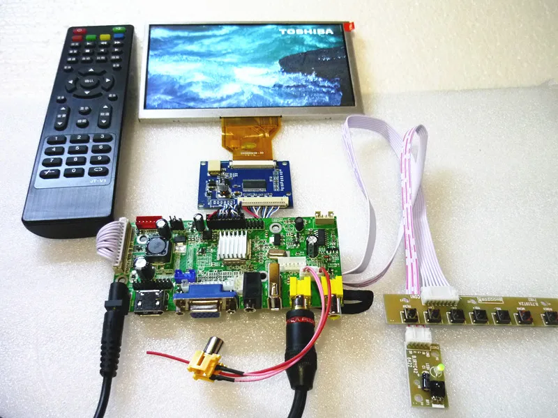 HDMI + 2av VGA USB 6 5 дюйма Управление панель AT065TN14 800*480. Бортовой DYI наборы|usb to lan converter