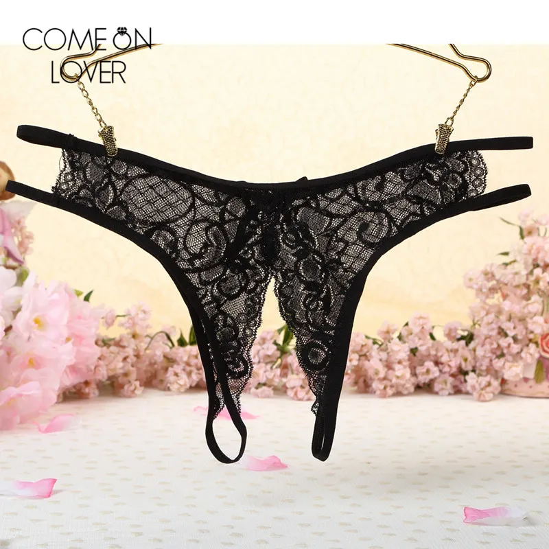 Comeonlover Atractivas bragas женские трусики с открытым низом микро кружевное нижнее белье