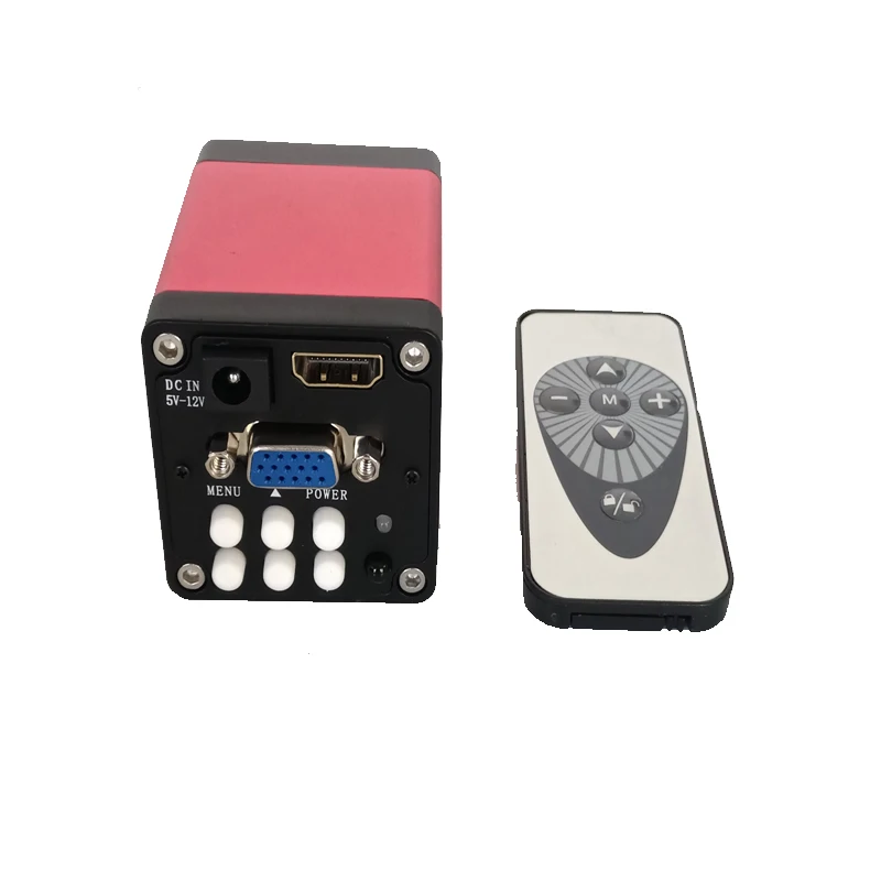 Remote controller 2 in 1 13MP 720P HMDI VGA output Industrial soldering video Microscope Camera +0.5X C-Mount lens ring adapter |