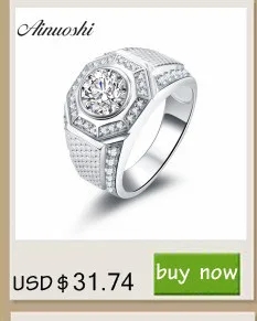 AINUOSHI модные мужские Оригинальные 925 пробы серебряные кольца с Sona Promise крутые вечерние ювелирные изделия красивый подарок на день рождения
