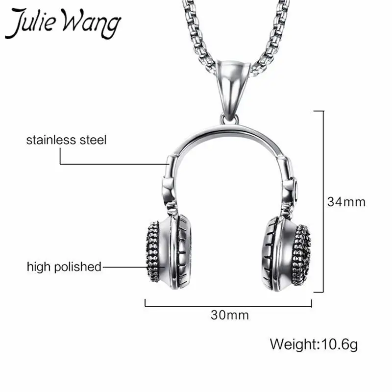 Julie Wang музыкальная версия гарнитура в стиле хип хоп ювелирные изделия мужское