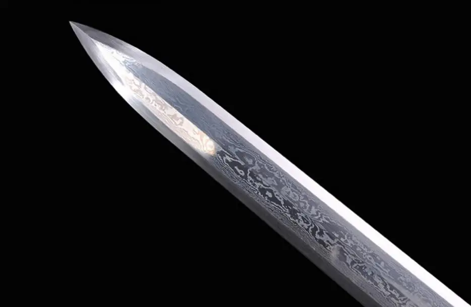 Wushu меч китайский кунгфу хан Цзянь Ручной Работы Сложенный Дамасская сталь