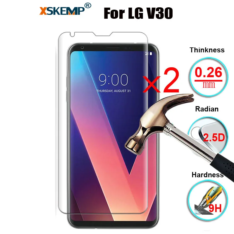 XSKEMP 2 шт./лот закаленное стекло для LG V30 защита от царапин Ультрапрозрачная