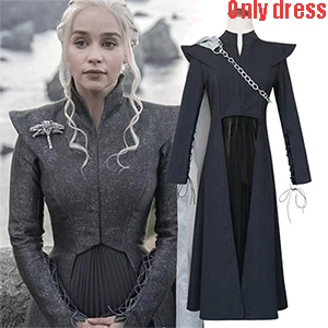 only dress Горячее предложение! Распродажа! Костюмы для косплея «Игра престолов», «Дейенерис Таргариен», 7 сезон, для взрослых, женщин, матери драконов, вечерние костюмы на Хэллоуин - Цвет: only dress