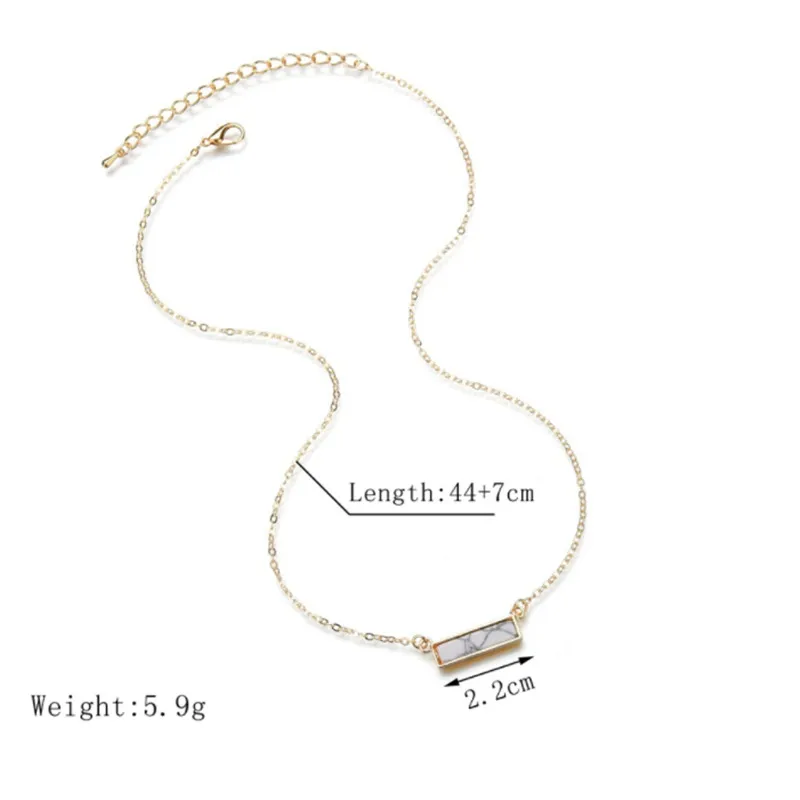 Женское ожерелье с подвеской в виде бар простое многослойное белого синего цвета