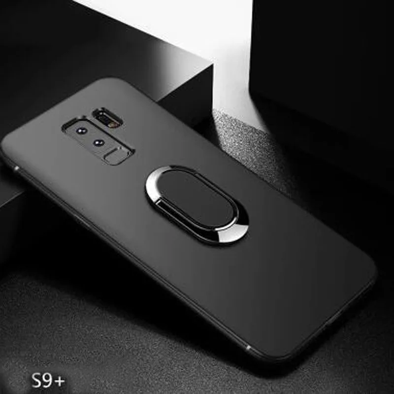 Автомобильный кронштейн Кольцо магнитный ТПУ защитный чехол для S9 plus Samsung s9 Galaxy