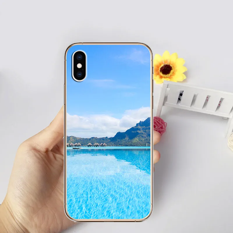 Летние пляжные Чехлы для iPhone 7X6 6s 8 Plus XR XS MAX Coque 5 5S SE Landscape Capinha Sea Cover |