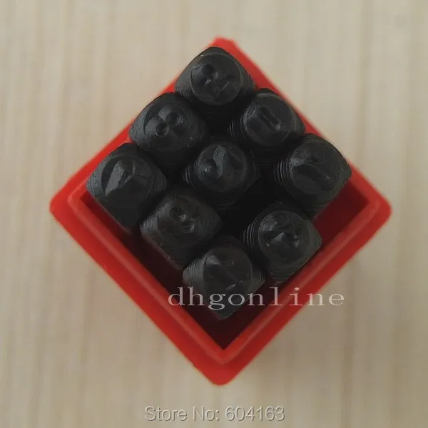 Один набор со стальным штампом 5 мм в чехле для ювелирных изделий|steel model|stamp walletsteel