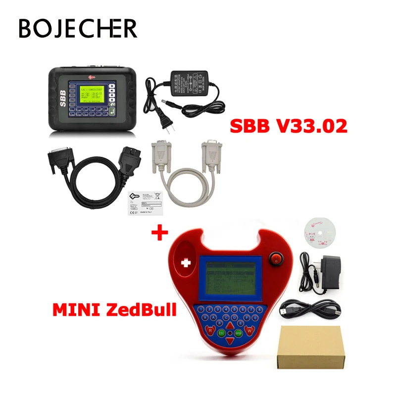 DHL Бесплатная Авто ключевой программист OBD2 транспондер Silca SBB V33.02 & мини zed bull SW V508