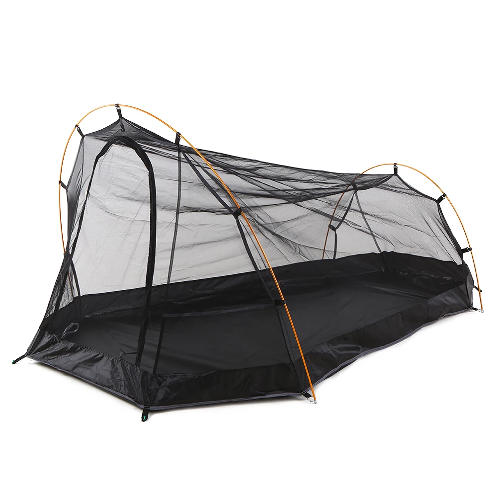 Black No outer fly Спальная палатка Bivy, противомоскитная палатка для кемпинга, походная альпинистская кабана, водонепроницаемая, от дождя, летит, уличная спальная палатка, солнечный свет - Цвет: Black No outer fly