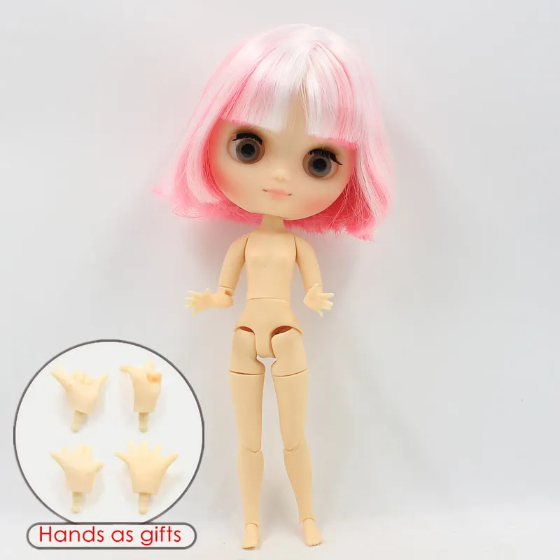nude doll Middie blyth кукла шарнир тело белый микс розовый 1/8 20 см bjd Подарочная игрушка Фортуна дней - Цвет: nude doll