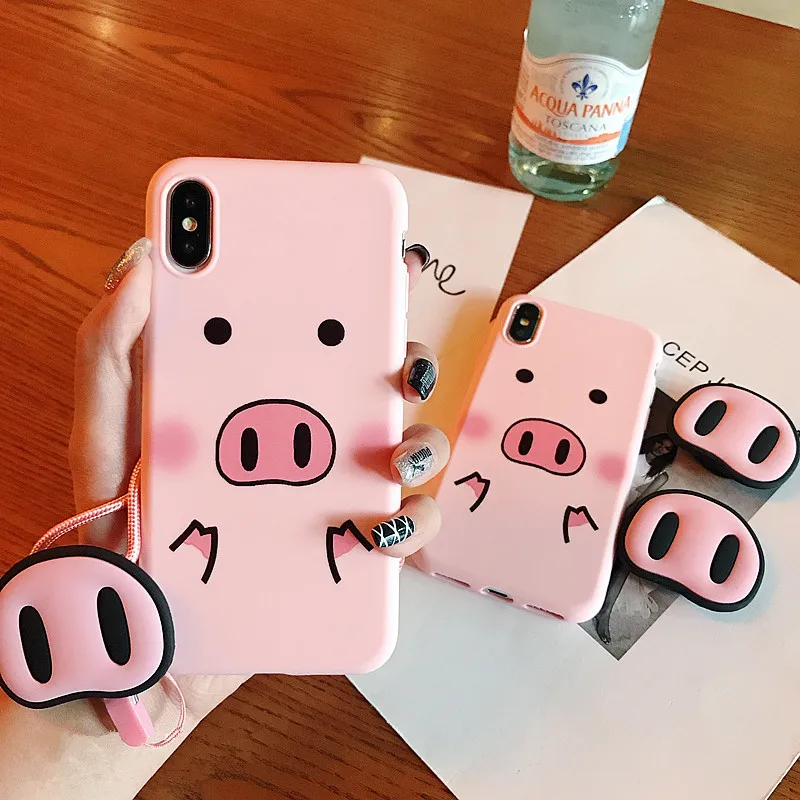 Милый чехол для телефона с изображением поросенка из мультфильма для Xiaomi 8 A1 A2 lite 5X Mix 2 2S Redmi 4A 4X 5A 5 Plus 6 Note 5 4X4 Pro Prime чехол из мягкого ТПУ