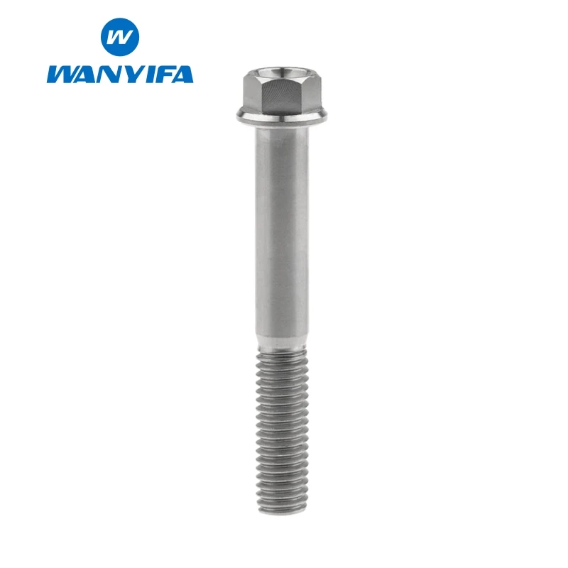 M8x60 Titanium Wanyifa M8x15 20 25 30 35, 40 45 50 55 60 65 мм с коротким фланцем Головкой Винт С Титановым болтом для велосипедного тормоза Титан Радуга Цвет - Цвет: M8x60 Titanium