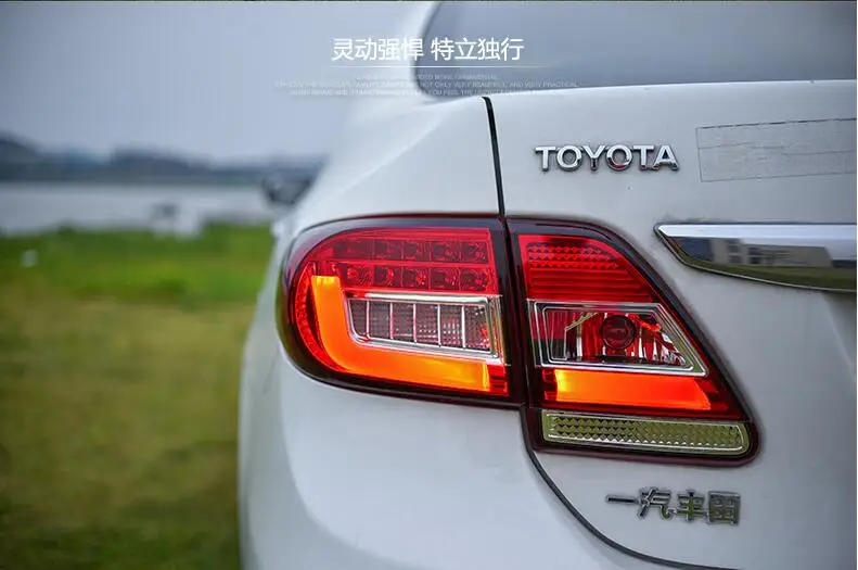 Один комплект фар для бампера автомобиля задние фары для Corolla задние фары 2011 2012 2013 год светодиодные задние фары противотуманные фары Corolla задние фары