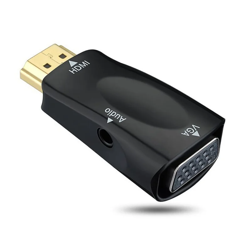 HDMI в VGA конвертер позолоченный с разъемом 3 5 мм аудио кабель для ПК ноутбука DVD