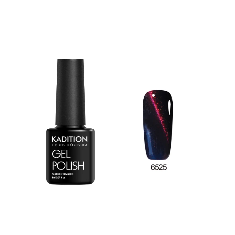KADITION 7ml 3D Magnetic Red Cat Eye 6 Colors Long Lasting Nail Art Gel Chameleon Soak Off UV Polish Glitter Varnish | Красота и