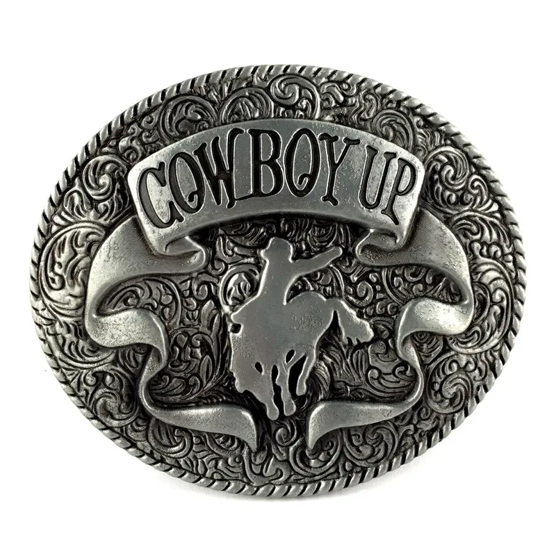 Винтаж Серый овал пастушка ковбойские до Западной Rodeo металлические пряжки ремня