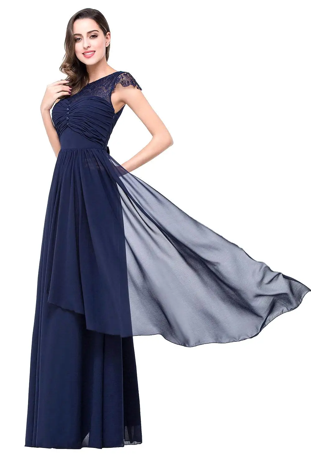 2019 Настоящее фото платье для выпускного вечера vestido de festa темно синие длинные