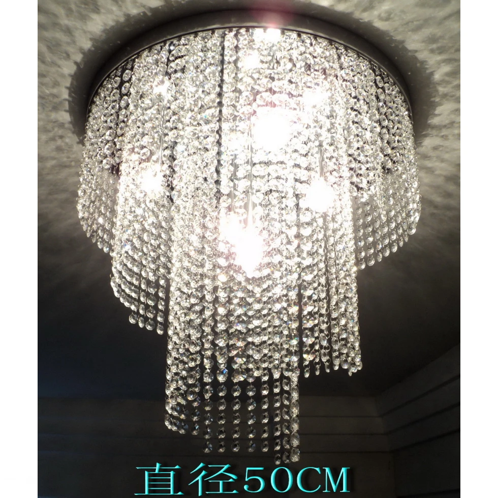 HAIXIANG светодиодная хрустальная лампа для спальни с каплями дождя люстра