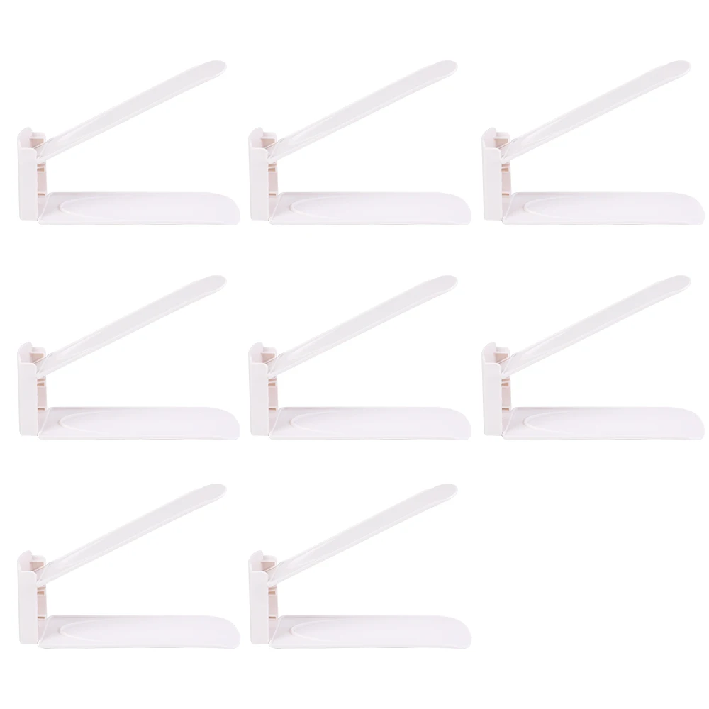 8PCs White 2/4/6/8/10 шт. Регулируемый органайзер для обуви Современная двойная стеллаж для хранения обуви Space Saver обувь органайзеры стенд полка для Гостиная - Цвет: 8PCs White