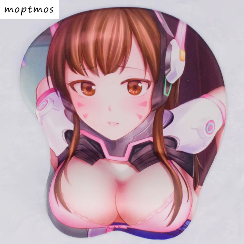 Overwatch D. VA сексуальный сундук Мягкий гель 3D коврик для мышки с аниме игровой коврик для мыши-эргономичный коврик для мыши с поддержкой запястья - Цвет: C