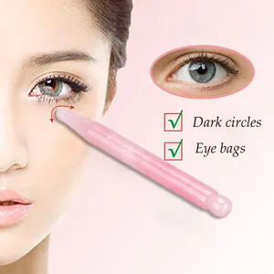 Массажная палочка акупунктурный зонд нефритовый инструмент из розового кварца для лица Тени для век тела прессование энергии Каменная игла