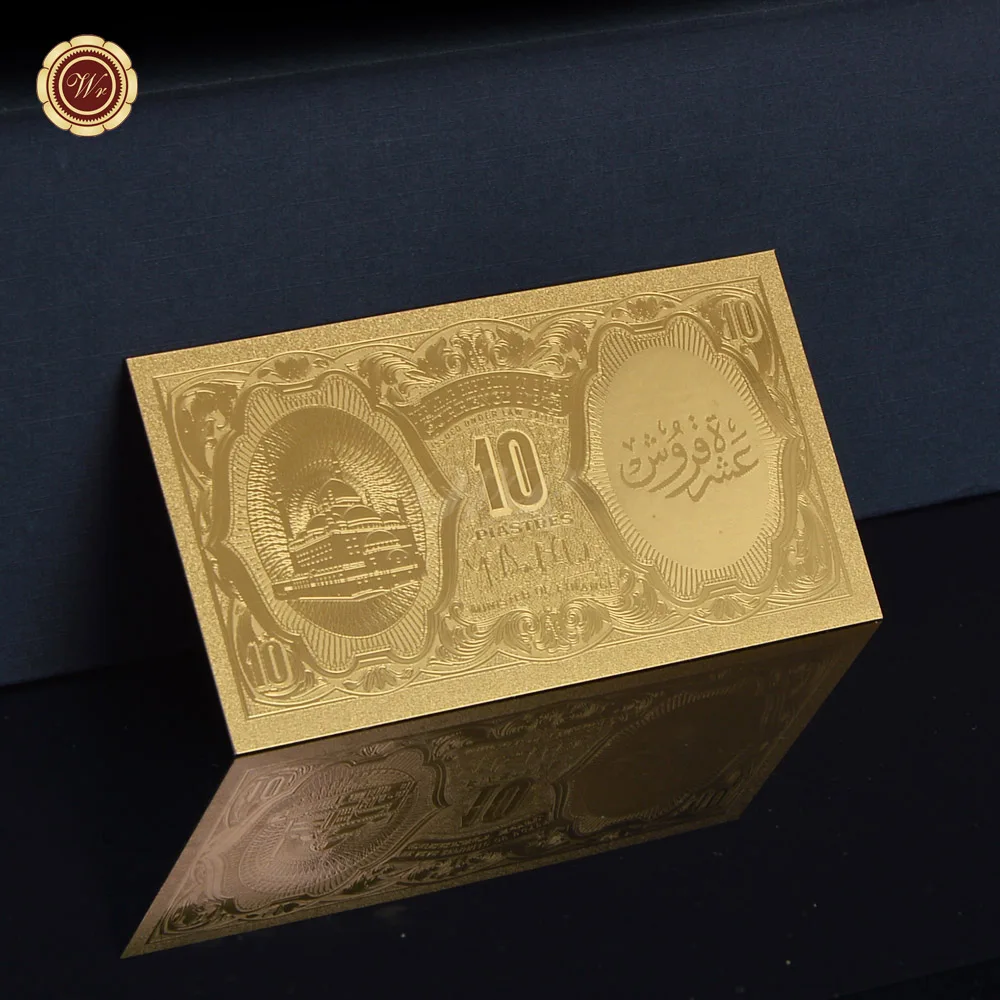 Золотые банкноты египетские памятные коллекционные 10 фунтов африканские для