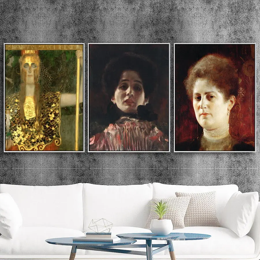 Home Decor Nordic Style Canvas Gustav Klimt Figure Painting Picture Wall Art Prints Watercolor Modular For Living Room Poster | Дом и сад