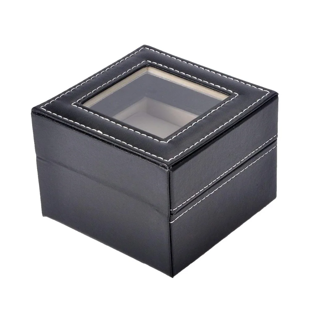 SZanbana Watch Box Small 2 мужские черные кожаные стеклянные часы с съемными элементами
