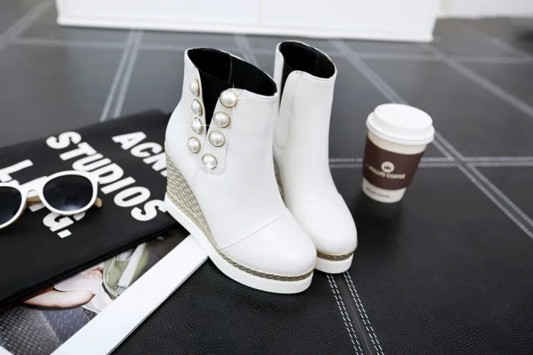 Г. зимние ботинки женская обувь женские ботинки модные мотоботы Mulheres Martin Outono Inverno botas De Couro Femininas 6-5