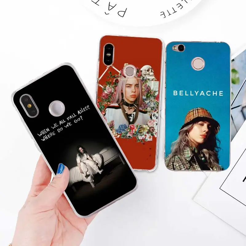 Силиконовый чехол Singer Star Billie Eilish для Xiaomi mi 9 8 A2 Lite Play mi x3 Red mi 6 6A Note 6Pro 7 Pro мягкий чехол для телефона из ТПУ