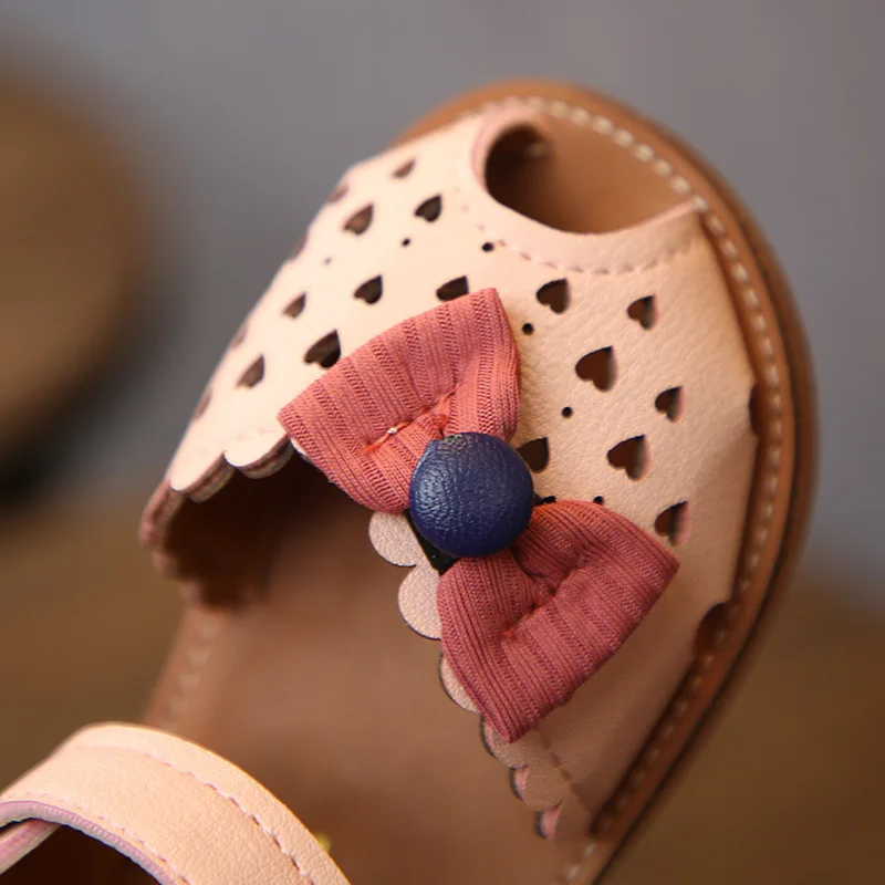 2019 New Children Tide Shoes Summer Korean Version Girls Sandals with Bowtie Kids Soft Sole Cartoon Baby Toddler | Детская одежда и